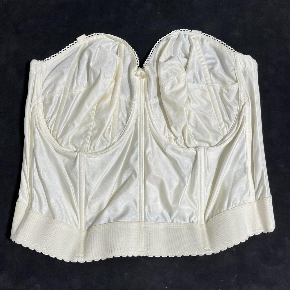 Goddess Bustier Vintage Womens 42DD Satin Longline Overbust Boned Corset
